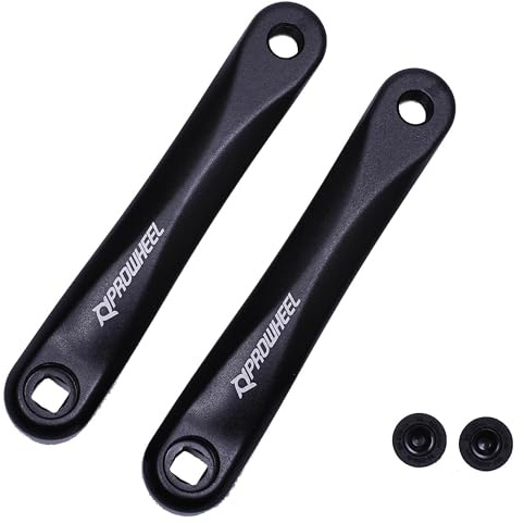 PROWHEEL Ebike Crank Arm Available in Square Hole,140MM/152MM/160MM/165MM/170MM/175MM Black Bike Crank Arm for Electric Bike,Mid Mounted Motor,Torque(1 Pair)