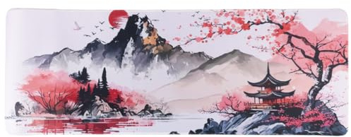 lachineuse XXL musmatta - evigt Japan - Zen Ambiance - 800 x 300 x 3 mm - Japansk dekor - halkfri och vattentät - dekoration - presentidé Japan Asien