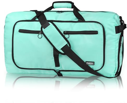 Fmeida Reisetasche Herren 65L Reisetaschen Damen Sporttasche Groß Handgepäck Duffle Bag Saunatasche XXL Krankenhaustasche Leicht Kliniktasche Geburt Mintgrün
