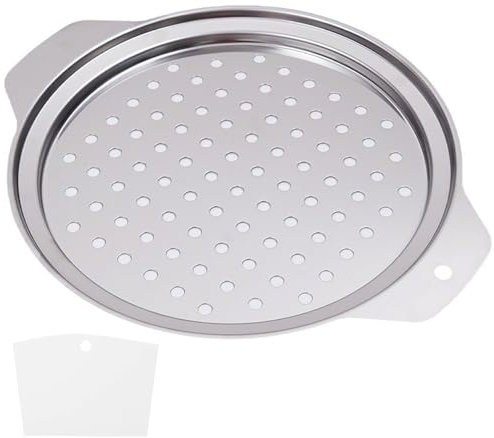 Jeorywoet Spaetzle Maker Food Grade Stainless Steel Noodle Maker 10.7 Dia. Round Gnocchi Maker with Scraper Traditional German Egg Noodle Maker Pan Pot Spaghetti Strainer, Spaetzle Maker