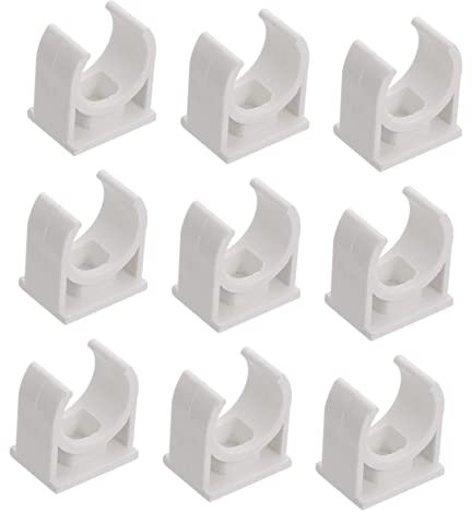 Uonlytech 100 Morsetti in Pvc A Forma Di U Per Supporto Tubi Cavi Gancio Di Supporto Tubi Elettrici