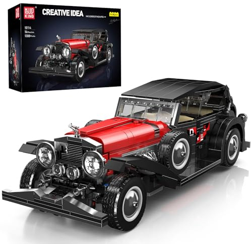 Mould King Set da costruzione auto d'epoca, 1308 pezzi, auto classica, regalo per bambini a partire da 8 anni/adulti collezionisti e appassionati (versione statica)