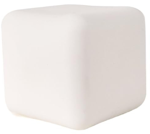 Cube Anti-Stress Blanc de 2 Pouces, Jouet à Presser Extensible pour soulager l'anxiété, Jouets sensoriels élastiques pour Adultes et Enfants