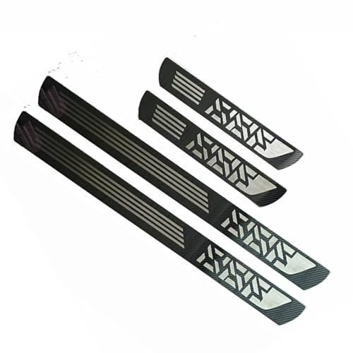 ASBHFC Pegatinas para Umbral de Coche - Juego de 4 para Skoda Fabia (6Y 5J NJ PJ 1999-2025 2026), Protector Adhesivo Antiarañazos Estilo Carbono, Cubierta para Estribo de Puerta