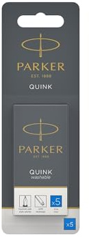Parker Quink Tinten-Mini-Kartusche Permanent 5 in pack blau
