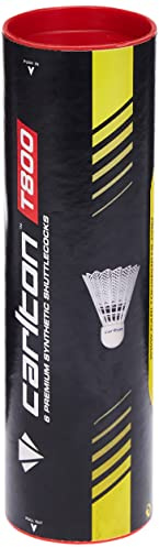 Carlton DUNLOP T-800 Medium Speed Badminton Shuttle, White