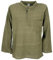 GURU SHOP Nepal Fischerhemd, Goa Hippie Hemd, Yogahemd, Freizeithemd - Moosgrün, Herren, Baumwolle, Size:M