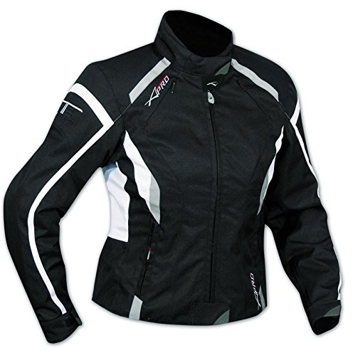 A-Pro Giacca Moto Donna Impermeabile 4 Stagioni Scooter Sport Custom Lady Bianco M