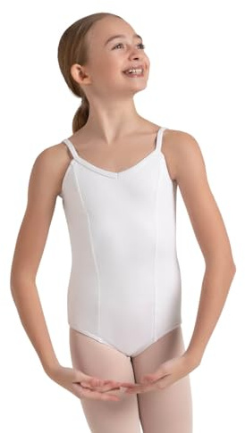 Capezio Girls' Classics Princess Camisole Leotard - White - Large