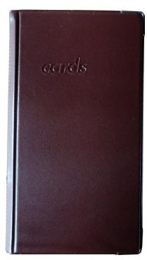 Visitenkartenbuch mit Messingecken für 123 Visitenkarten