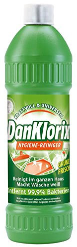 DanKlorix Hygiene-Reiniger Grüne Frische, entfernt 99,9 % Bakterien - 1.5L