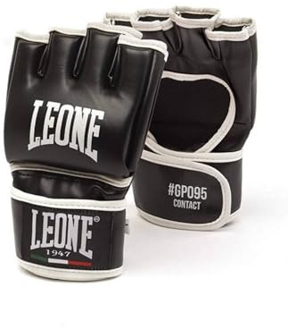 LEONE 1947, Contact Guanti MMA, Unisex – Adulto, Nero, M, GP095