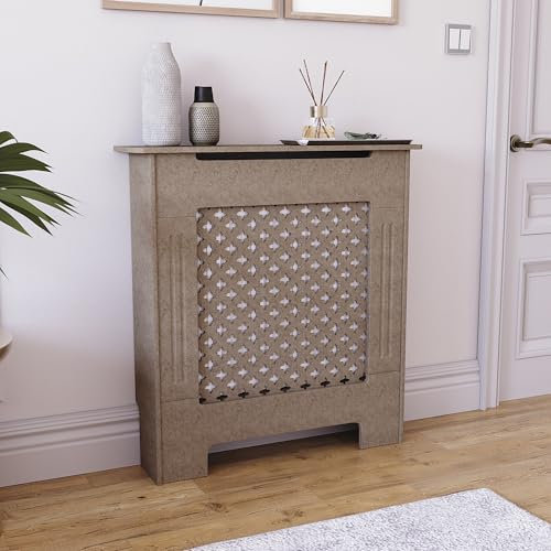 Home Discount Oxford radiatore Copertura Unfinished Tradizionale Non Verniciata MDF Armadio, Piccolo