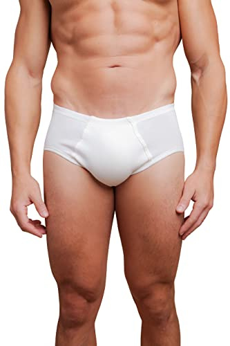 Cottonique Men's Hipster Brief (Medium) Ivory