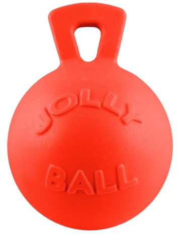 Jolly Pets Tug-n-Toss - Heavy Duty Chew Ball w/ Handle (Orange, 8)