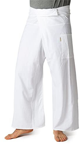 PANASIAM Fisherman Pants Unicolor, White, L