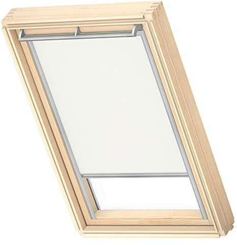 VELUX Original Dachfenster Sichtschutzrollo für S06, Weiß, mit Grauer Führungsschiene