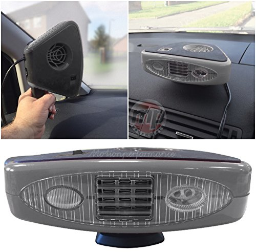 MP Essentials 12v Dash Mount & Hand Portable Hot & Cold Car Heater, Fan & Defroster