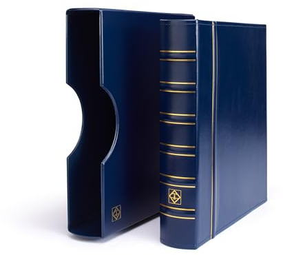 Fyr 301687 myntalbum Grande – Ringbinder för självdesign i klassisk design – inklusive skyddskassett – blå