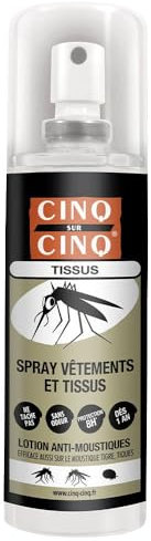 Cinq sur Cinq Spray Vêtements et Tissus Lotion Anti-Moustiques 100 ml
