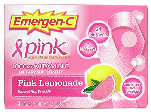 Alacer Emergen-C Santé et énergie Booster - Pink Lemonade, 30 3 oz 4 Pack