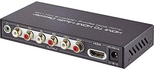 Audio Extraktor [HDMI - HDMI, Cinch, Toslink] 1920 x 1080 Pixel Speaka Professional SP-AE-H/6K, Schwarz