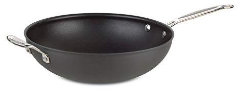Cuisinart 626-32H Chef's Classic Nonstick Hard Anodized 12.5-Inch Stir Fry Pan, Black/Stainless Steel