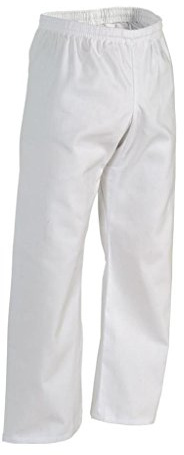 Student Elastic Waist Martial Arts Karate Pant White size 4