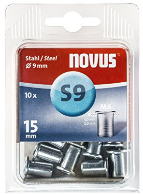 Novus 045-0046 Tuercas ciegas remachables M 6 X 14,5 acero