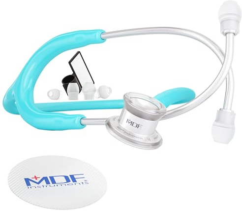 MDF Instruments, MD One Stetoscopio per lattanti e neonati in acciaio inox premium della a due testine (MDF777I) (Blu Pastello)