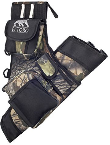 elToro Seitenköcher Sys - RH und LH (camo, Rechtshand); Zubehör zum Bogenschießen, Bogensport, Pfeil und Bogen, Köcher zur Befestigung am Gürtel