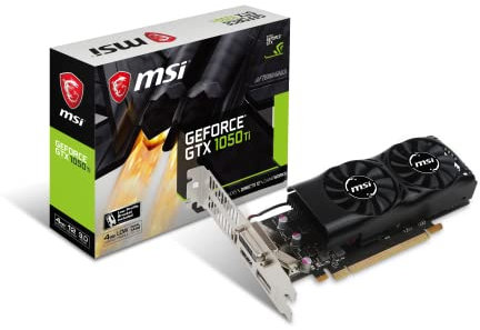 MSI GTX 1050 Ti 4GT LP Scheda Grafica, Nero