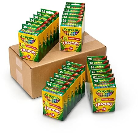 CRAYOLA Crayons Bulk, Back to School Supplies, 24 Box Classpack, 24 Assorted Colors