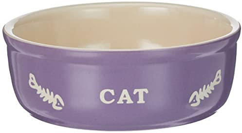 Nobby Katzen Keramikschale CAT, lila/beige Ø13,5 X 5 cm, 1 Stück