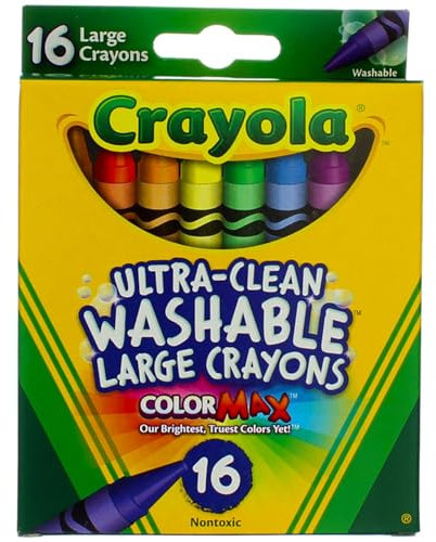 Crayola Large Washable Crayons 16 Pack - 2 Packs