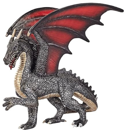 MOJO - Steel Dragon | Hand-Painted Toy Figure | Fantasy Collection | True to Life & Highly Detailed | Designed in UK.