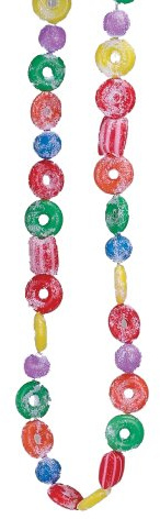 Kurt Adler H1737 6-Foot Plastic Glittered Life Saver, Ball, and Candy Garland for Christmas