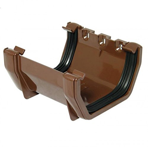 Floplast 114 mm quadrati unione per grondaia, colore marrone