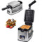 Syntrox Germany Digitales Edelstahl rotierendes Waffeleisen mit herausnehmbaren Backplatten