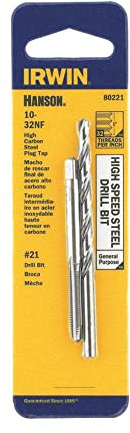 TAP + DRILL BIT 10-32 NF/#21
