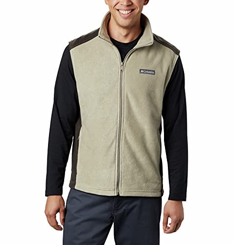 Columbia Mens Steens Mountain Fleece Vest, Tusk/Buffalo, Medium
