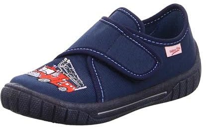Superfit Jungen BILL Hausschuhe, BLAU/ROT 8000