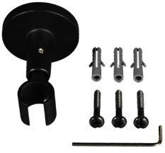 Liedeco Deckenträger für Gardinenstangen 5,5 cm Landhaus, ø 16 mm, 1 Stk schwarz