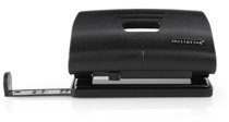 Initiative 2 Hole Punch - Compact 12 Sheet Capacity Lock Down Handle Black