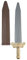 P'tit Clown 26990 Römisches Schwert mit Scheide – 50 cm – braun