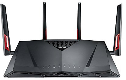 ASUS AC3100 WiFi Gaming Router (RT-AC88U) - Dual Band Gigabit Wireless Router, WTFast Game Accelerator, Streaming, AiMesh Compatible, Included Lifetime Internet Security, Adaptive QoS, MU-MIMO