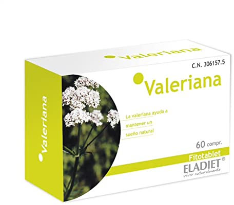 Complemento Alimenticio con Extracto de Valeriana - 60 Comprimidos - Contribuye a Regular el Ciclo Natural del Sueño - Propiedades Calmantes - Eladiet