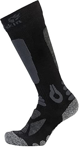 Jack Wolfskin Unisex Kinder Ski Merino High Cut Kids Socken, Schwarz, 28-30 EU