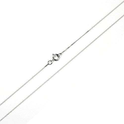 jewellerybox 9ct White Gold Diamond Cut Curb Chain 18