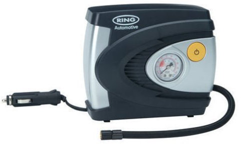 Ring RAC610 12v Car Tyre Analogue Gauge Air Compressor Inflator Electric Pump